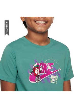 Camiseta Nike K Nsw Tee Boxy 1 Futura Niño-Verde