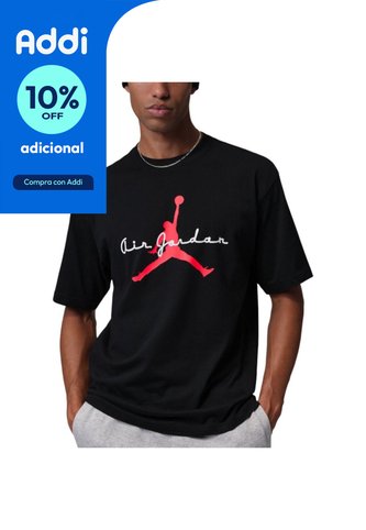 Camiseta Nike M J Brk Ess 85 Gfx Ss Crw Hombre-Negro Nike