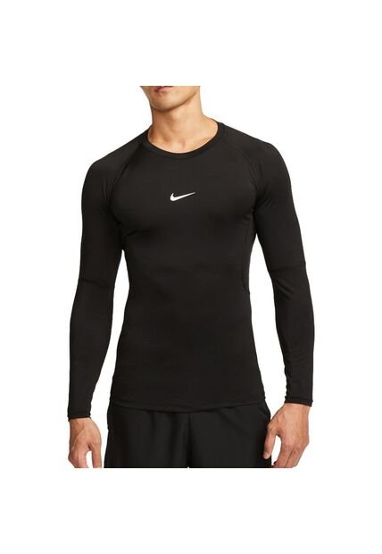 Camiseta Nike Pro Manga Larga-Negro
