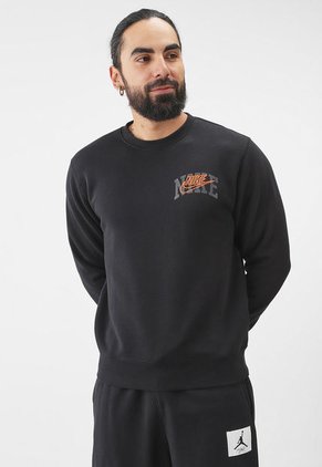 Buzo Negro-Naranja NIKE Club Fleece