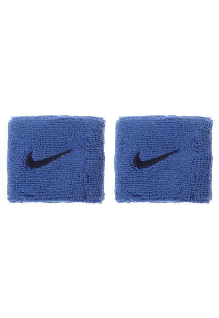 Muñequeras Negro-Azul Nike Swoosh