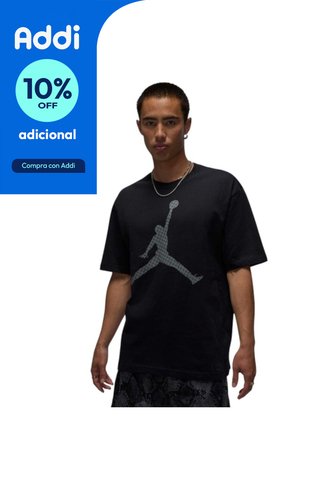 Camiseta Nike M J Brk Mg Fill Ss Crew Hombre-Negro Nike