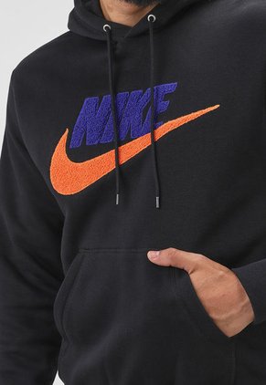 Hoodie Negro-Azul Purpura-Naranja NIKE Club