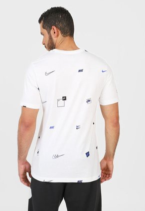 Camiseta Blanco-Azul-Negro Nike Sportswear
