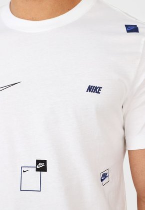 Camiseta Blanco-Azul-Negro Nike Sportswear