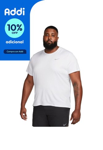 Camiseta Nike Uv Miler Running Hombre-Blanco Nike