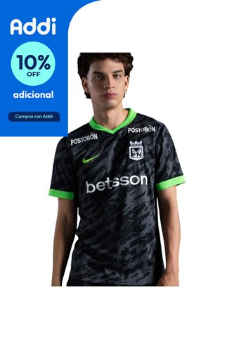 Camiseta Nike Atletico Nacional JSY SS STAD 3R Hombre-Negro Nike
