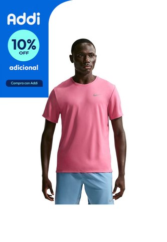 Camiseta Nike Uv Miler Running Hombre-Rosa Nike
