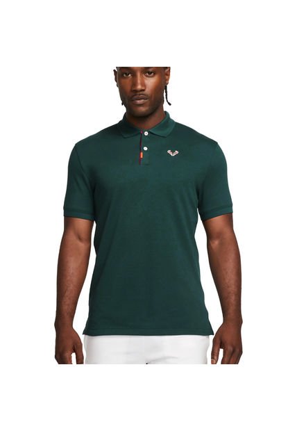 Polo Slim Nike Dri Fit Rafa Tennis-Verde Oscuro