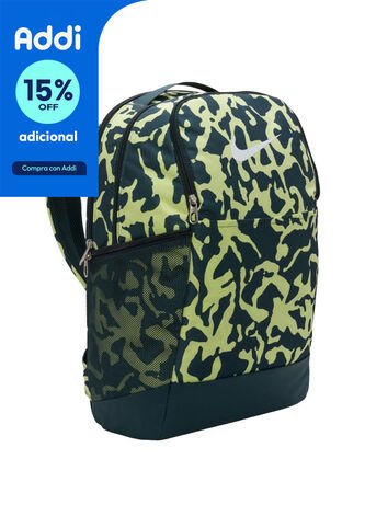 Morral Nike Brasilia 9.5 Cat Aop-Negro/Verde Nike