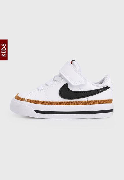 Tenis Lifestyle Blanco-Negro-Amarillo Nike Court Legacy