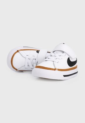 Tenis Lifestyle Blanco-Negro-Amarillo Nike Court Legacy