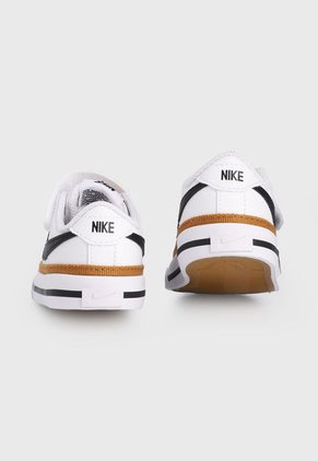 Tenis Lifestyle Blanco-Negro-Amarillo Nike Court Legacy