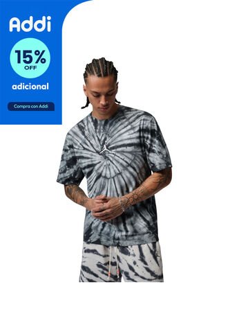 Camiseta Nike Brk Td Ssnl Fest Ss Crw Hombre-Gris/Negro Nike
