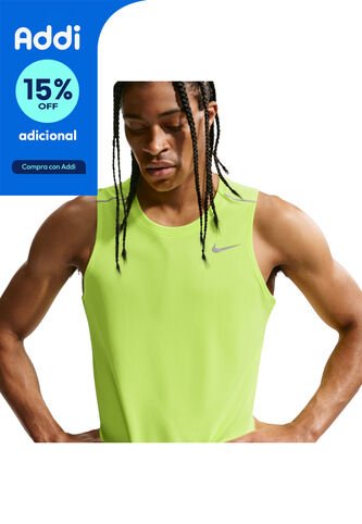 Camiseta Sin Mangas Nike Df Miler Tank Top Hombre-Verde Nike