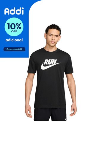 Camiseta Nike Df Tee Run Swoosh Hombre-Negro Nike