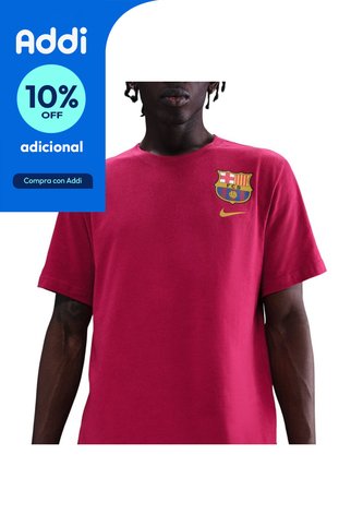 Camiseta Nike Fcb M Nk Crest Tee Hombre-Bordo Nike