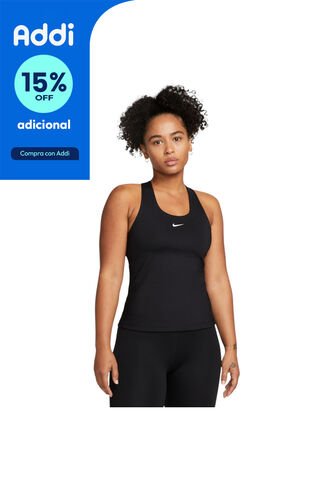 Camiseta Sin Mangas Nike Swoosh Bra Tank Mujer-Negro Nike