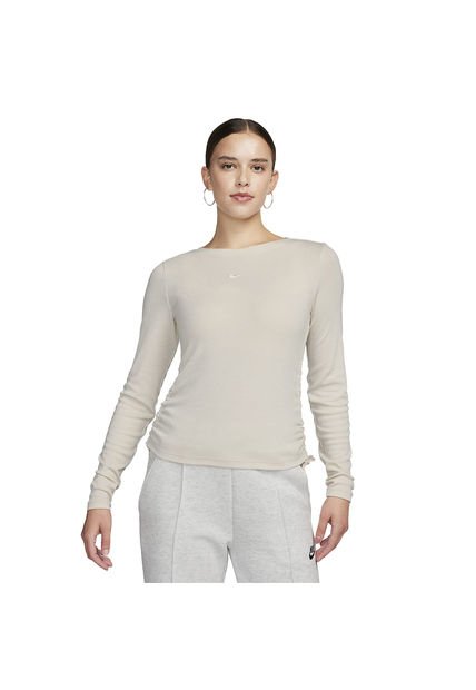 NIKE CAMIBUSO ESSNTL RIB DAMA BEIGE