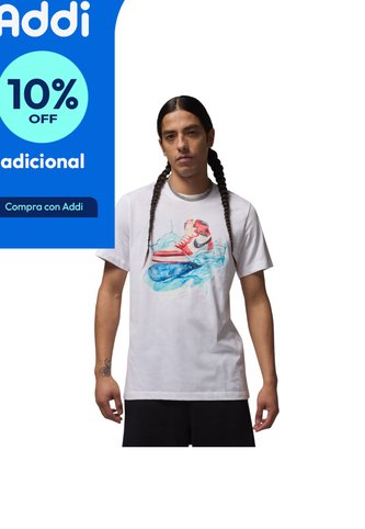 Camiseta Nike M J Flt Ess Aj1 Ss Crew Hombre-Blanco Nike