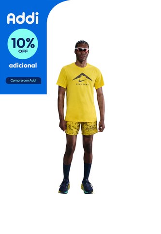 Camiseta Nike Dri Fit Tee Trail Hombre-Amarillo Nike