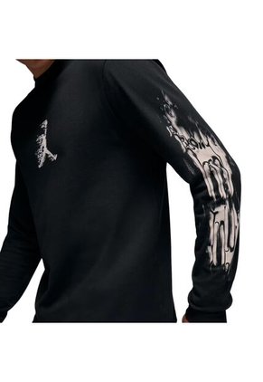 Sueter Nike M J Df Sprt Gfx Ls Crew Hombre-Negro