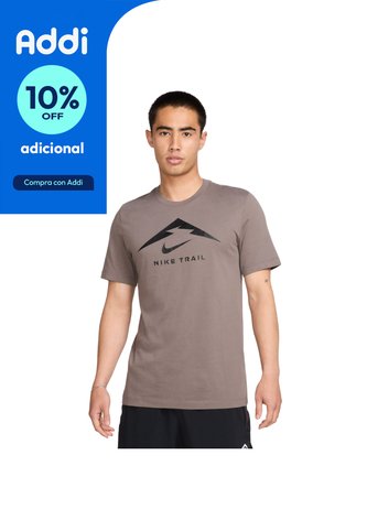 Camiseta Nike Dri Fit Tee Trail Hombre-Café Nike
