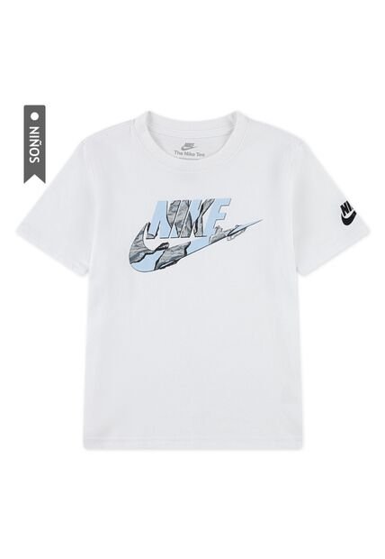 Camiseta Nike Nkb Unwrapped Futura Niño-Blanco