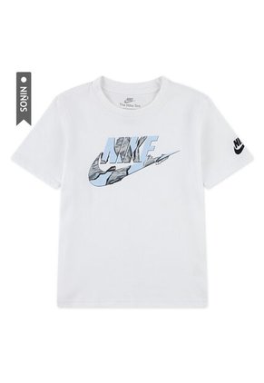 Camiseta Nike Nkb Unwrapped Futura Niño-Blanco
