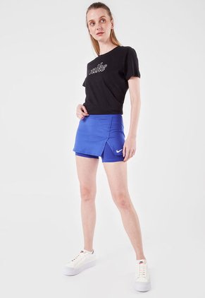 Falda Short Azul-Blanco Nike Court Victory