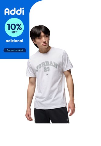 Camiseta Nike M J Mvp Wm Ss Crew Hombre -Blanco Nike