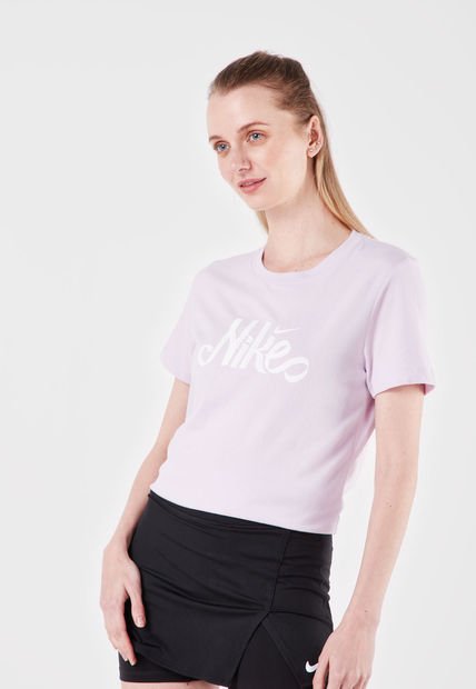 Camiseta Lila-Blanco Nike Dri-FIT