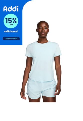 Camiseta Nike Uno Clásico Mujer-Celeste Nike