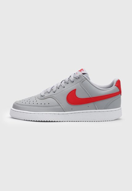 Tenis Lifestyle Gris-Rojo-Blanco Nike Court Vision Low NN