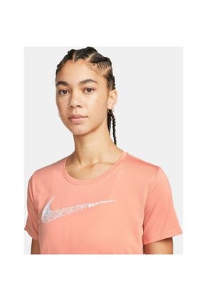 Camiseta Mujer Nike Swoosh Run Short-Sleeve Top Rosa