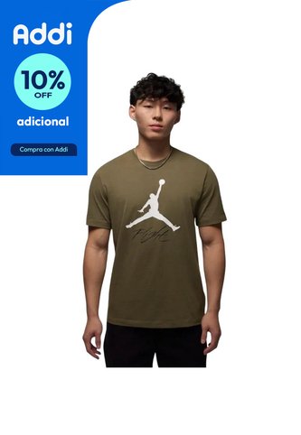 Camiseta Nike Jumpman Flight Hbr Tee Hombre-Verde Nike