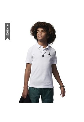 Camiseta Polo Nike Jdb Jumpman Polo Niño-Blanco