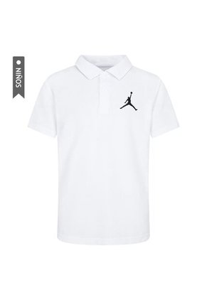 Camiseta Polo Nike Jdb Jumpman Polo Niño-Blanco
