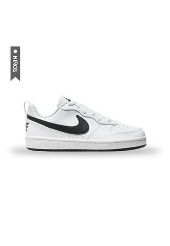 Tenis Nike Court Borough Niños-Blanco Nike
