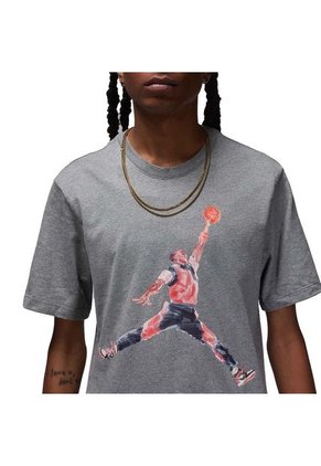 Camiseta Jordan Brand Crew Graphic Tees-Gris