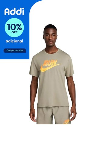 Camiseta Nike Run Energy Miler Ss Top Hombre-Gris Oscuro Nike