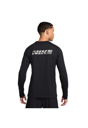 Camiseta Manga Larga Nike Club (Cierre En Boton)-Negro