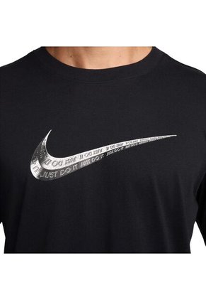 Camiseta Manga Larga Nike Club (Cierre En Boton)-Negro