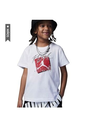 Camiseta Jordan Faded Flight Niños-Blanco Nike