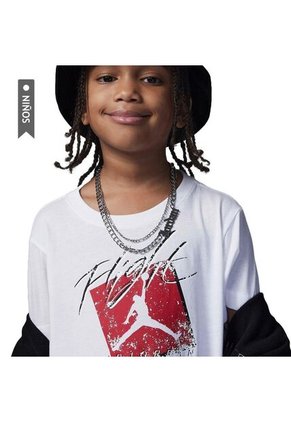 Camiseta Jordan Faded Flight Niños-Blanco