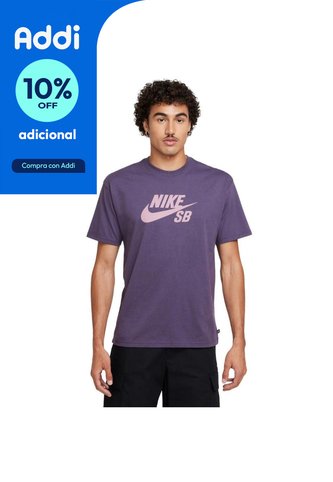 Camiseta Nike Action Sports Tee Logo Hbr-Morado Nike