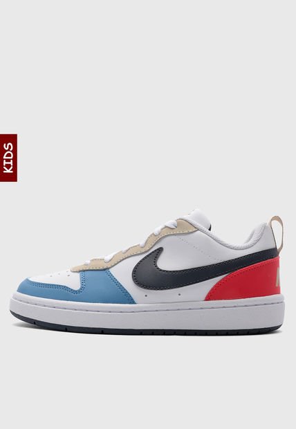 Tenis Lifestyle Blanco-Rojo-Azul NIKE Court Borough Low Recraft