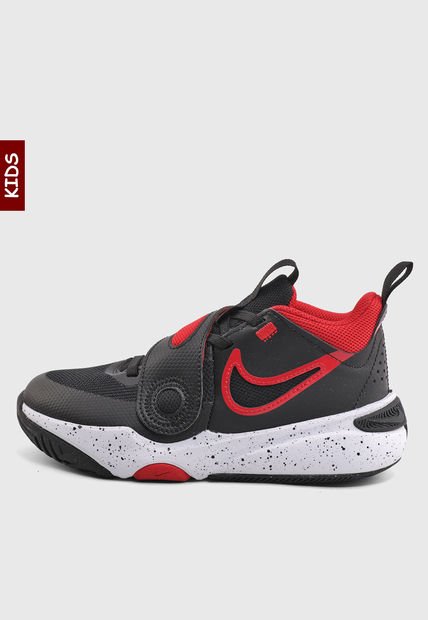 Tenis Basketball Negro-Rojo-Blanco Nike Team Hustle D 11