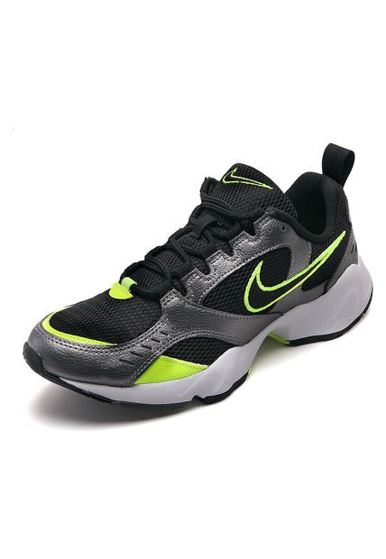 Tenis Lifestyle Negro-Plateado-Blanco-Verde Neón Nike Air Heghts