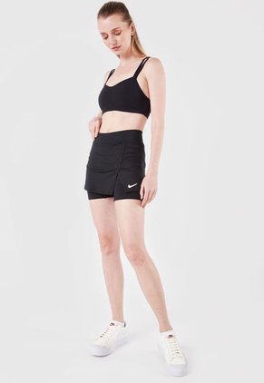 Falda Short Negro-Blanco Nike Court Victory